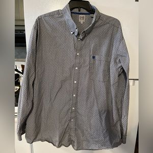 Cinch XXL Men’s Button Down Blue With White Geometric Shape